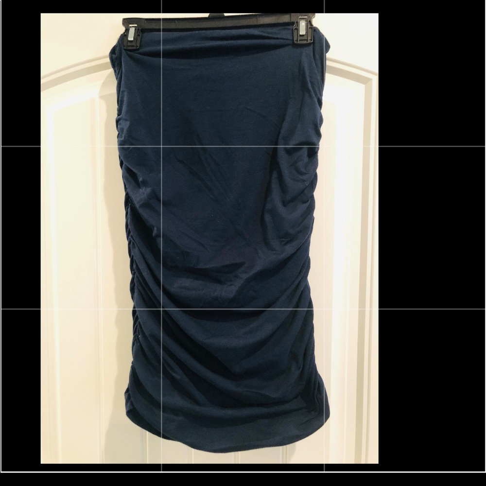 Blue Ruched pencil skirt or sleeveless mini dress
